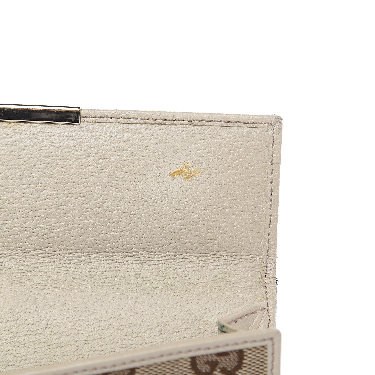 Gucci Monogram Metal Bar Continental Flap Wallet Off White 16 of 17