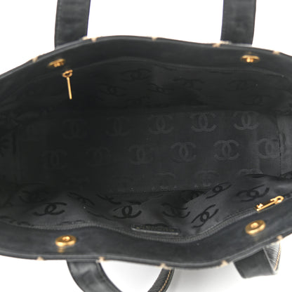 Chanel Calfskin Medium Wild Stitch Tote Black 4 of 9
