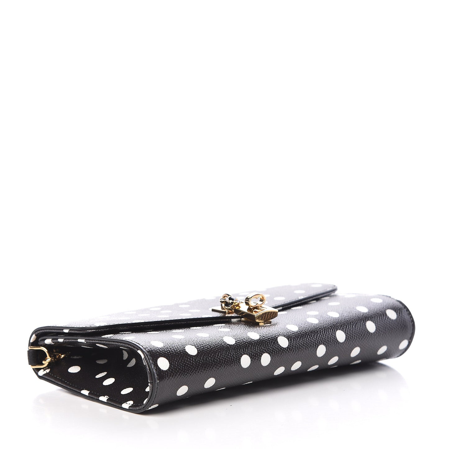 Dauphine Polka Dot Print Shoulder Bag Black