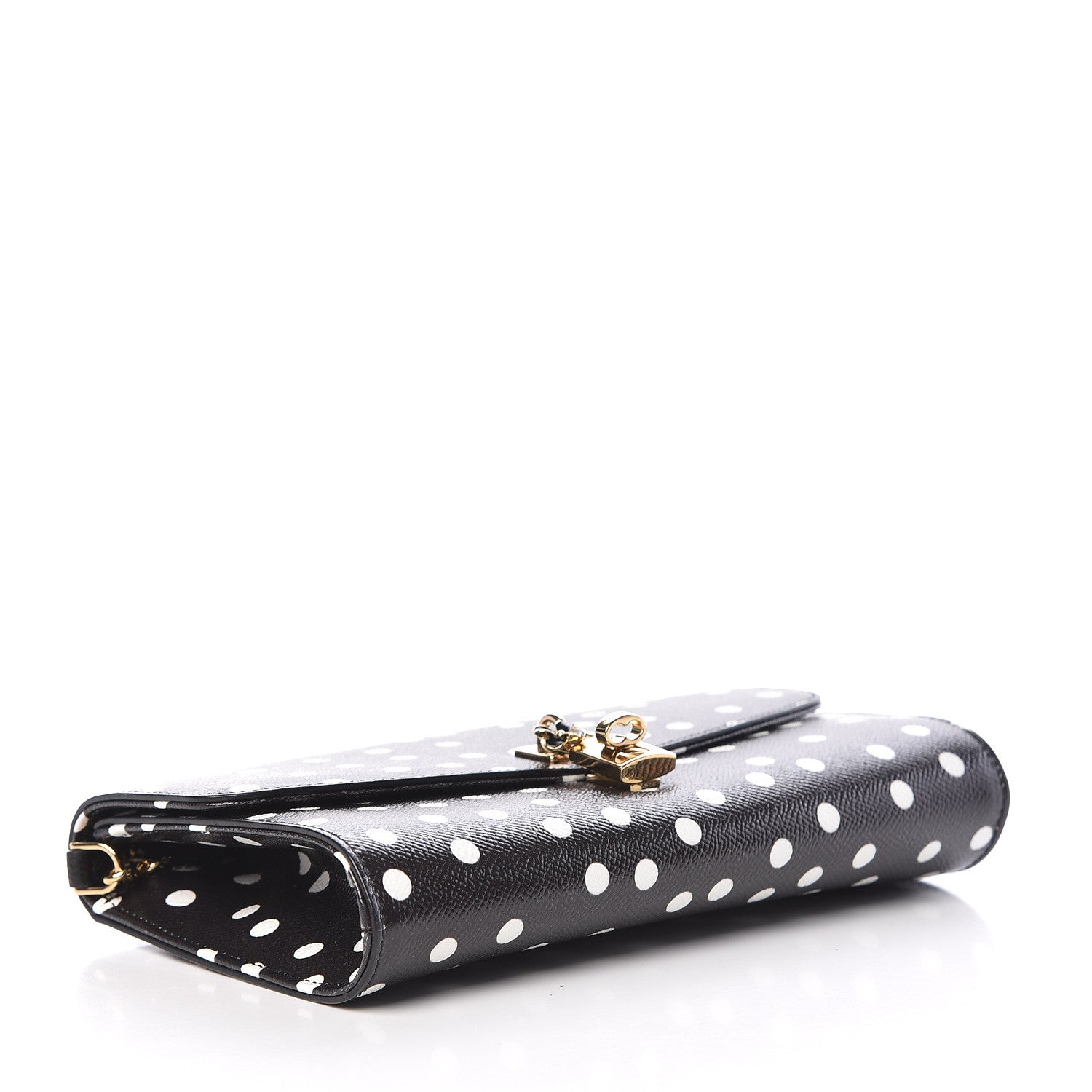 Dolce & Gabbana Dauphine Polka Dot Print Shoulder Bag Black 4 of 9