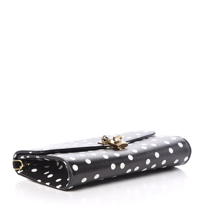 Dolce & Gabbana Dauphine Polka Dot Print Shoulder Bag Black 4 of 9