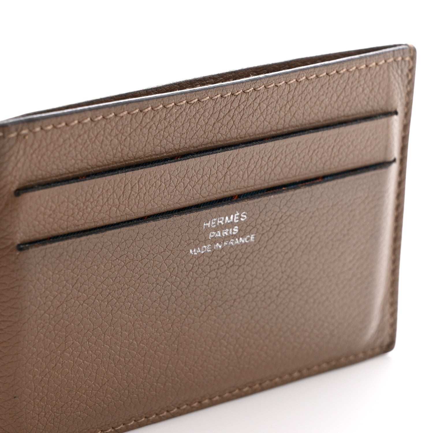 Hermes Evercolor Citizen Twill Card Case Etoupe 9 of 11