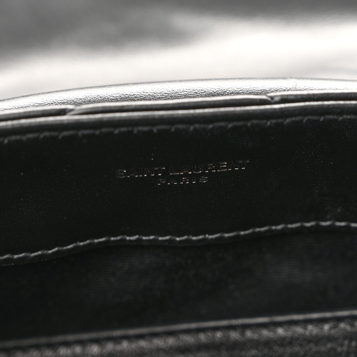 Saint Laurent Calfskin Y Quilted Monogram Monochrome Small Loulou Chain Satchel Black 7 of 11
