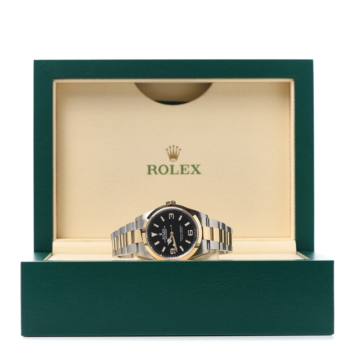 Rolex Stainless Steel 18K Yellow Gold 36mm Oyster Perpetual Explorer Watch Black 124273 6 of 6