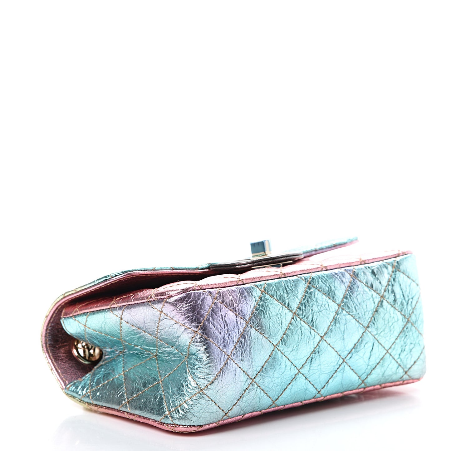 Metallic Goatskin Quilted Mini 2.55 Reissue Flap Multicolor