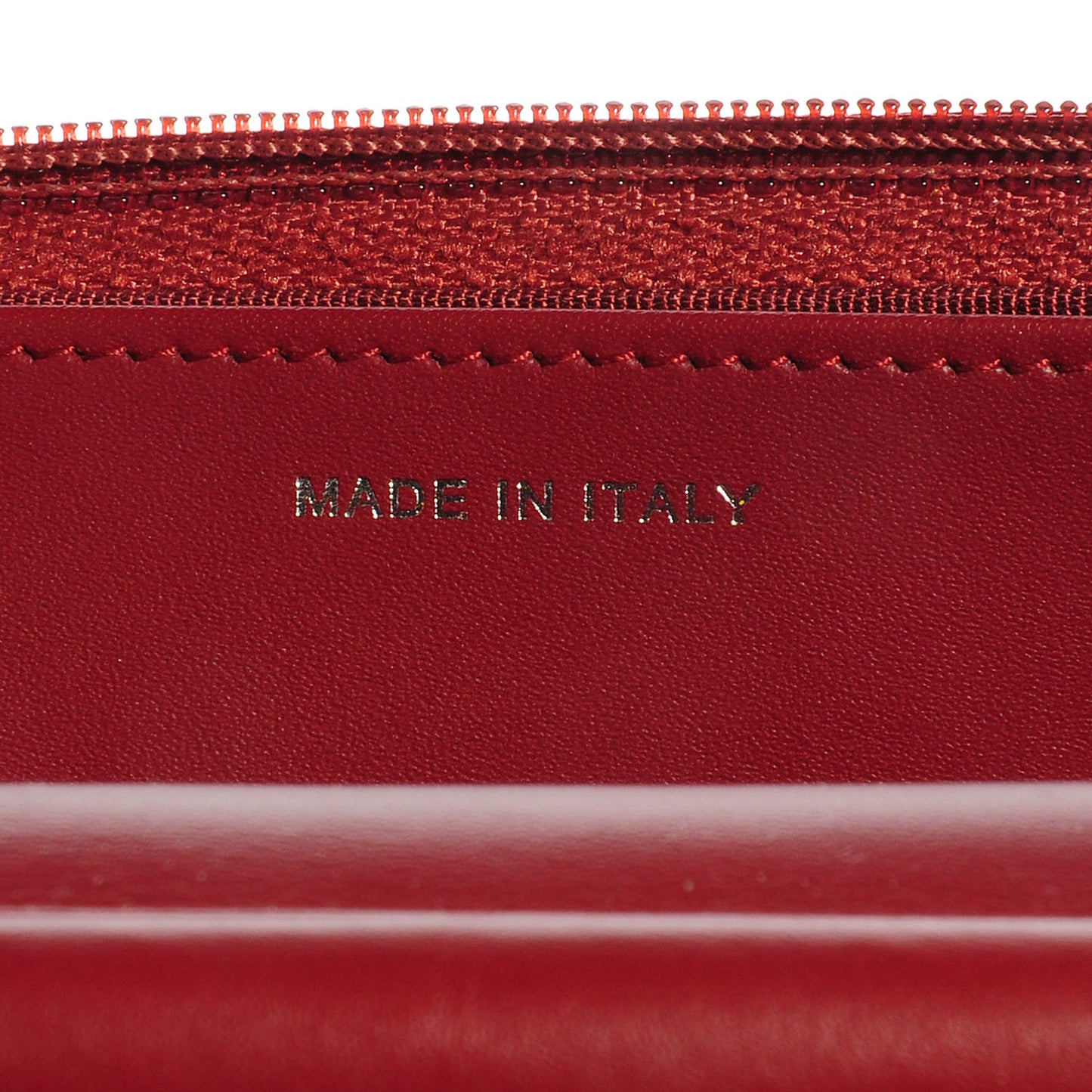 Patent Quilted Wallet On Chain WOC Red