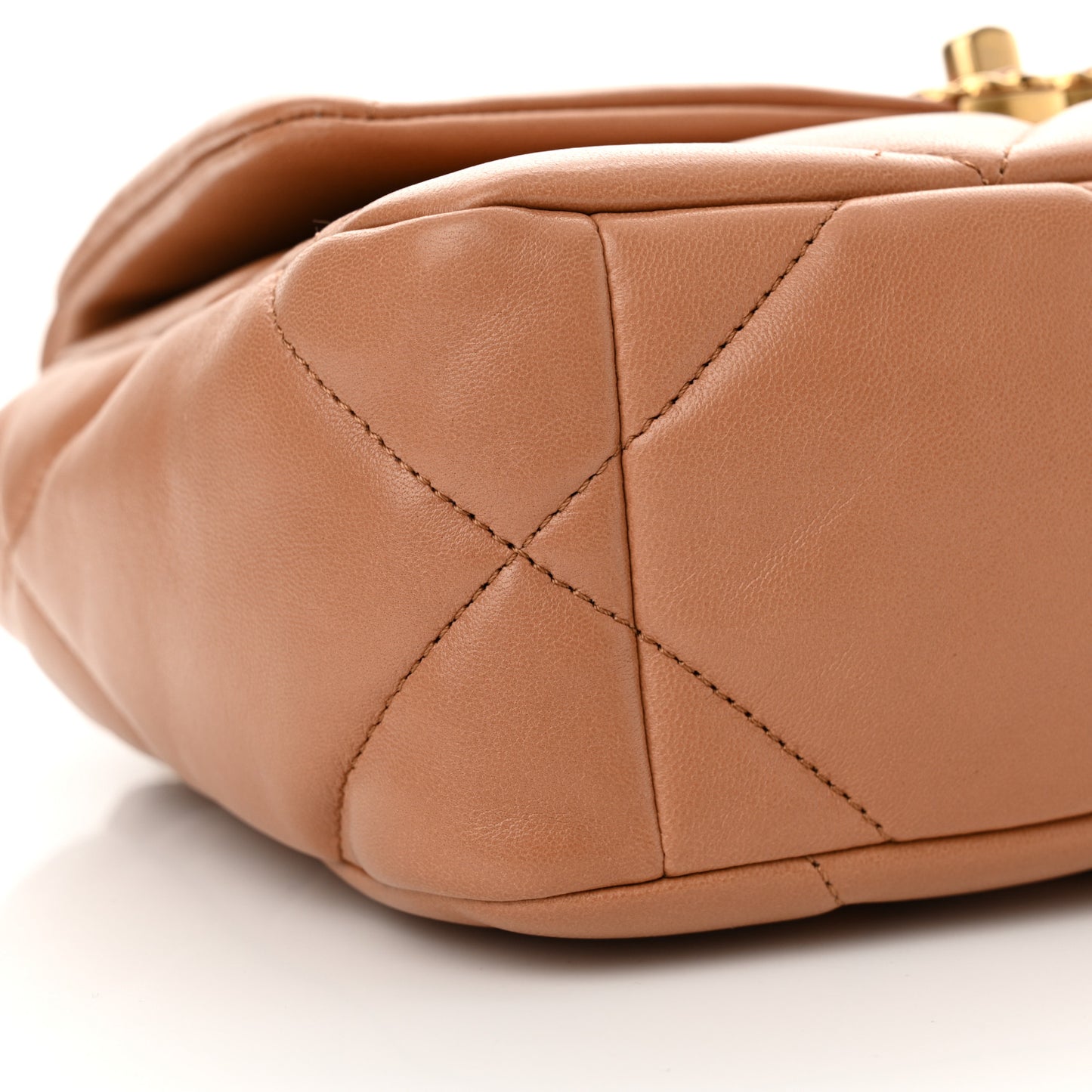 Lambskin Quilted Medium Chanel 19 Flap Brown