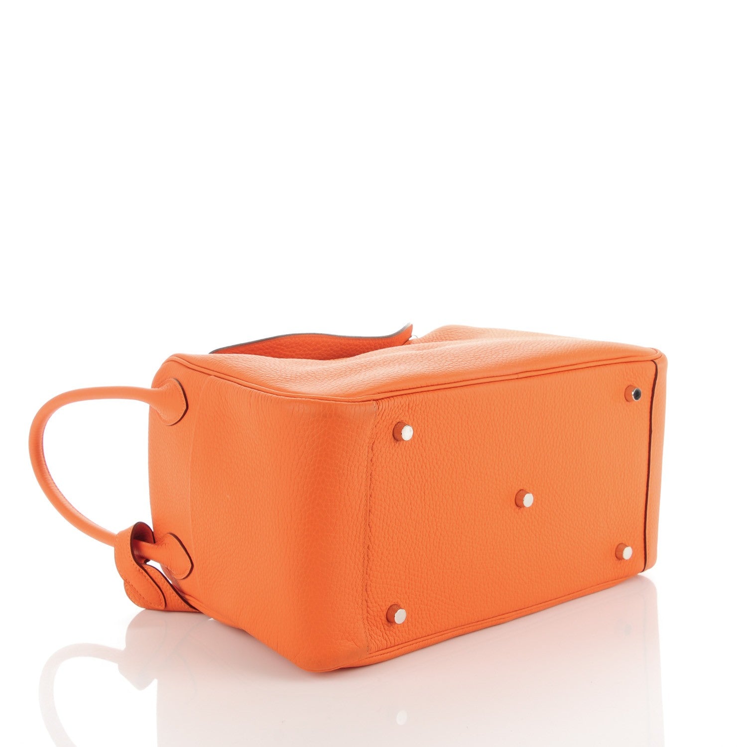 Hermes Taurillon Clemence Lindy 34 Orange 3 of 8