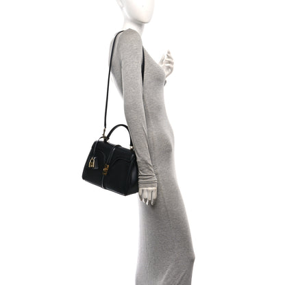 Celine Satinated Calfskin Small 16 Top Handle Bag Black 2 of 12