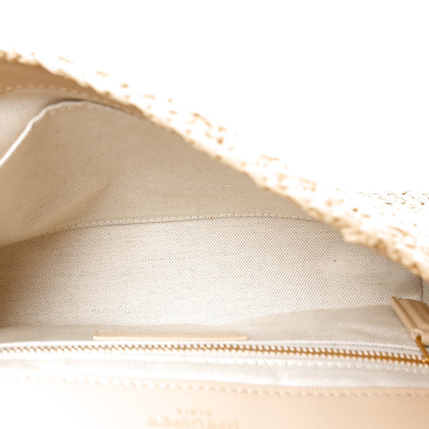 Raffia Monogram Medium Jamie Natural Avorio