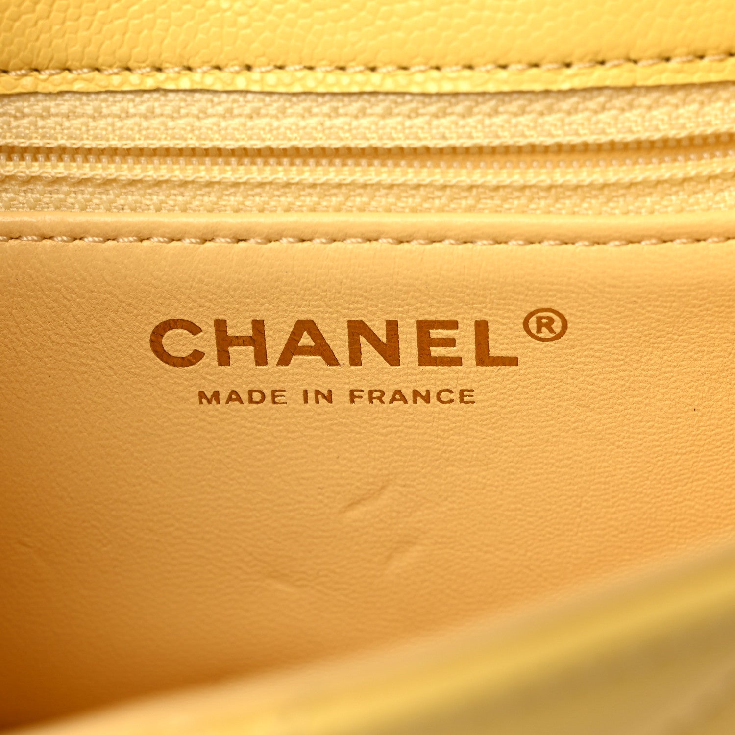 Chanel Caviar Quilted Mini Sweet Classic Flap Yellow 6 of 12