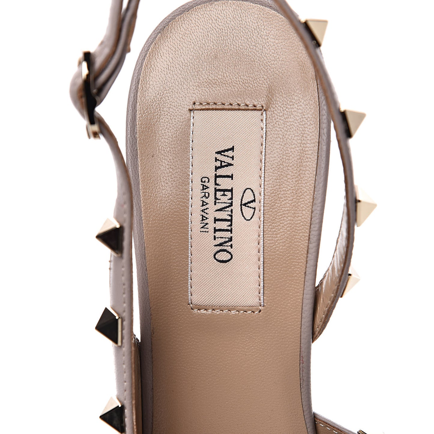 Nappa Rockstud Half D'Orsay Slingback 85mm Pumps 37.5 Rosso Valentino Poudre