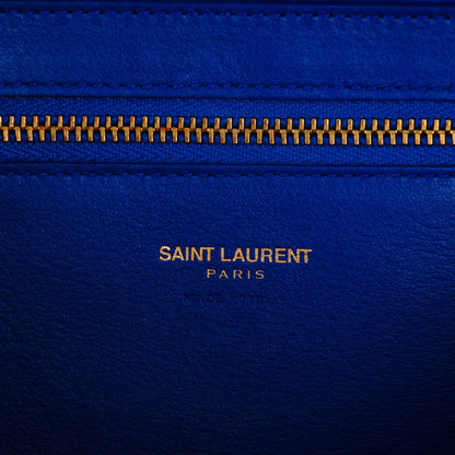 Saint Laurent Calfskin Small Monogram Cabas Blue 5 of 7