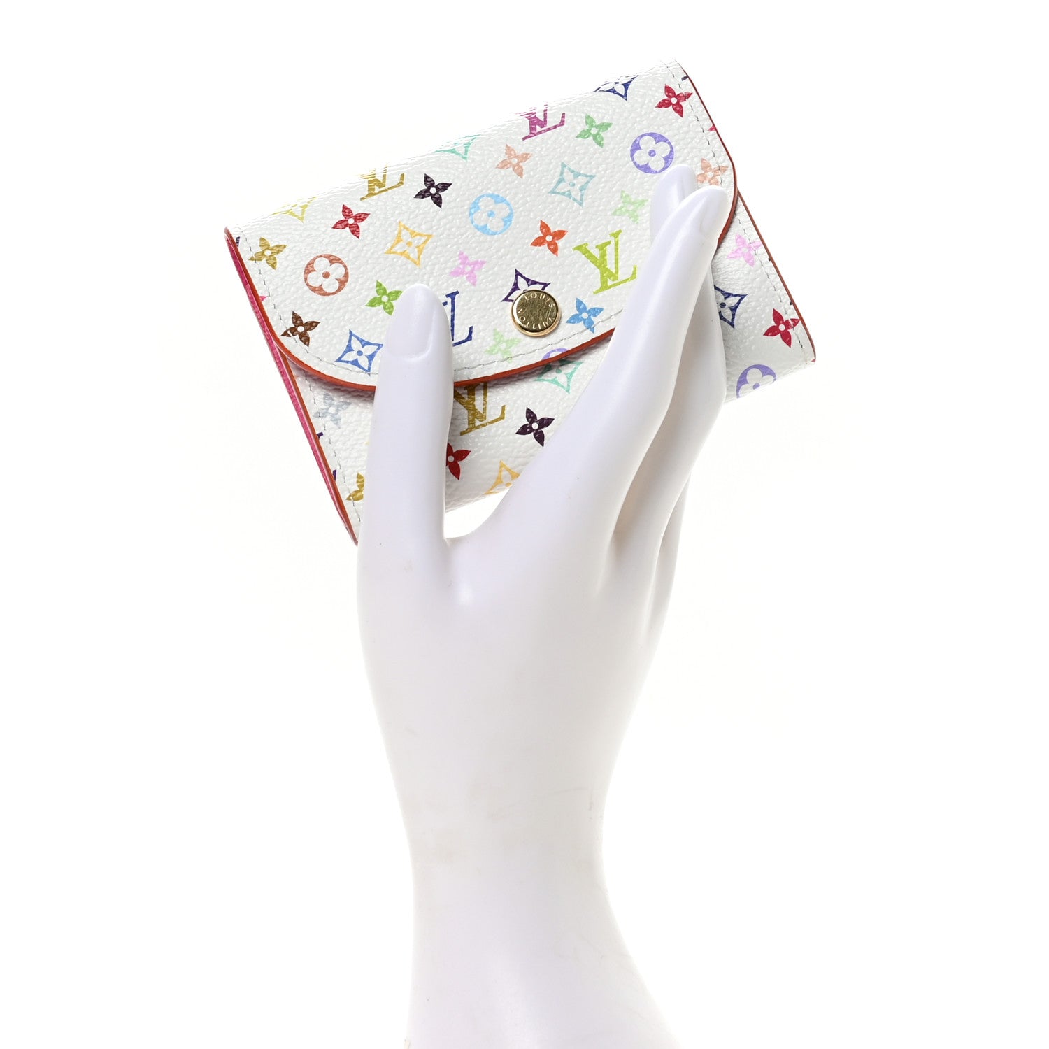 Louis Vuitton LV X TM Monogram Multicolor Rosalie Coin Purse White Kawaii Pink 2 of 7