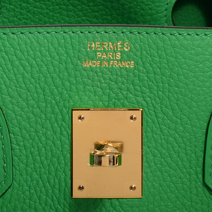 Hermes Taurillon Clemence Birkin 35 Bambou Bamboo 5 of 12