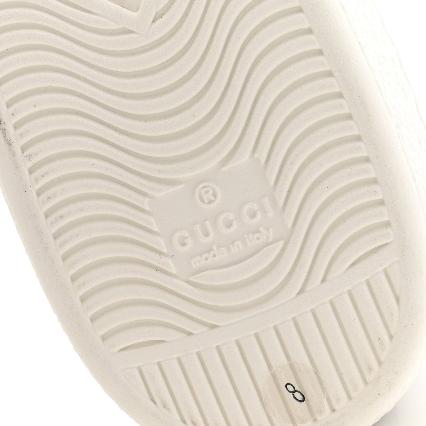 Calfskin Interlocking G Perforated Mens Ace Sneakers 8 White Grey Sky