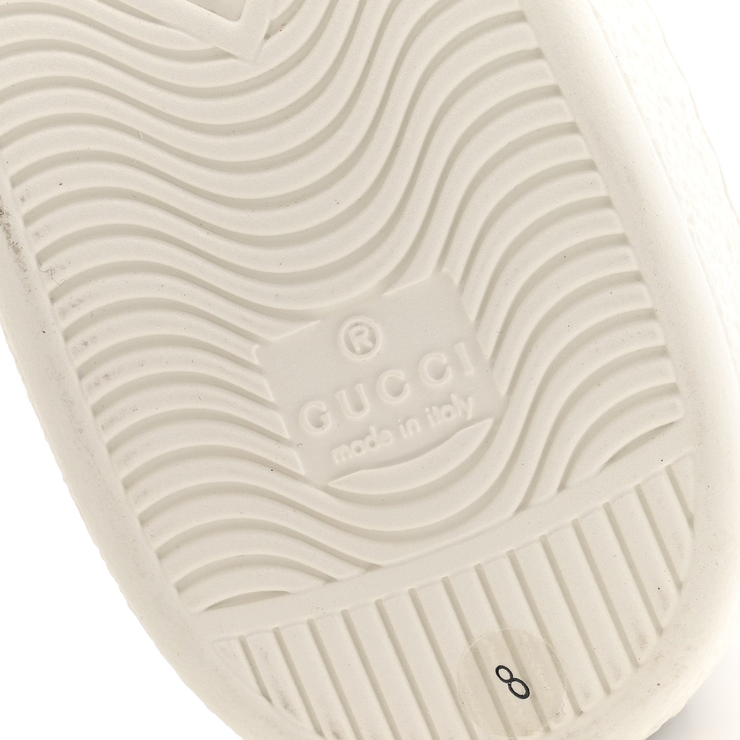 Gucci Calfskin Interlocking G Perforated Mens Ace Sneakers 8 White Grey Sky 8 of 12
