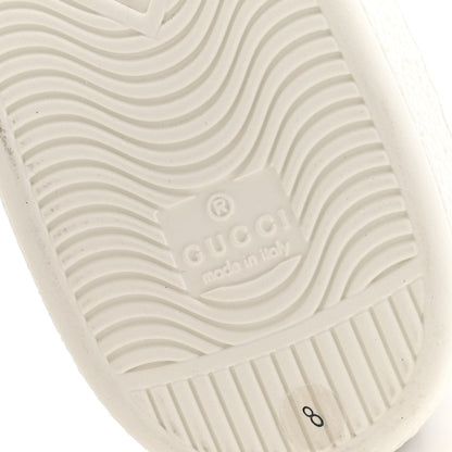 Gucci Calfskin Interlocking G Perforated Mens Ace Sneakers 8 White Grey Sky 8 of 12