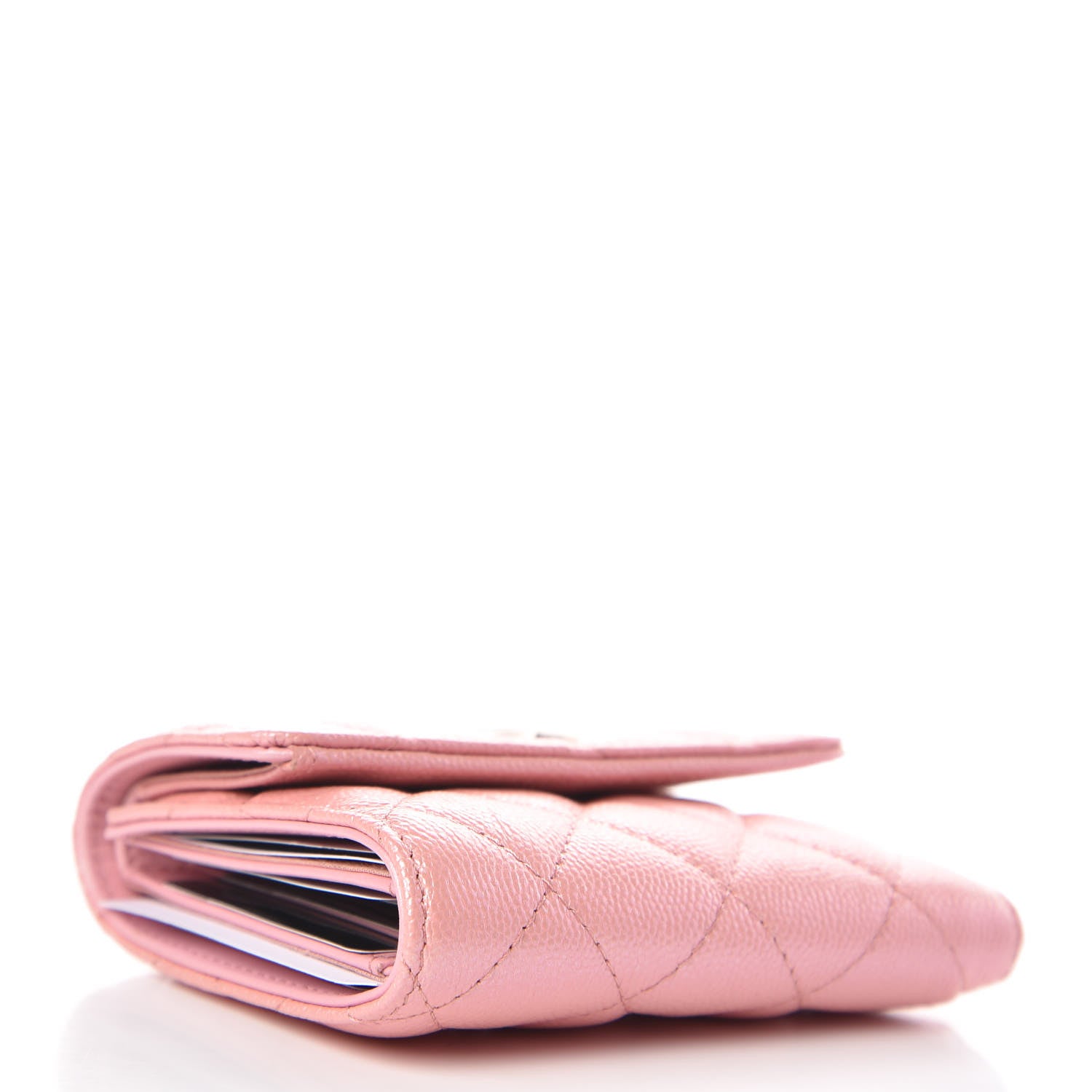 Chanel Iridescent Caviar Quilted Small Flap Wallet Rose Pink 4 of 9