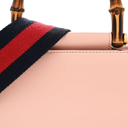 Gucci Nappa Bamboo Web Mini Nymphaea Top Handle Bag Perfect Pink Mystic White 7 of 11
