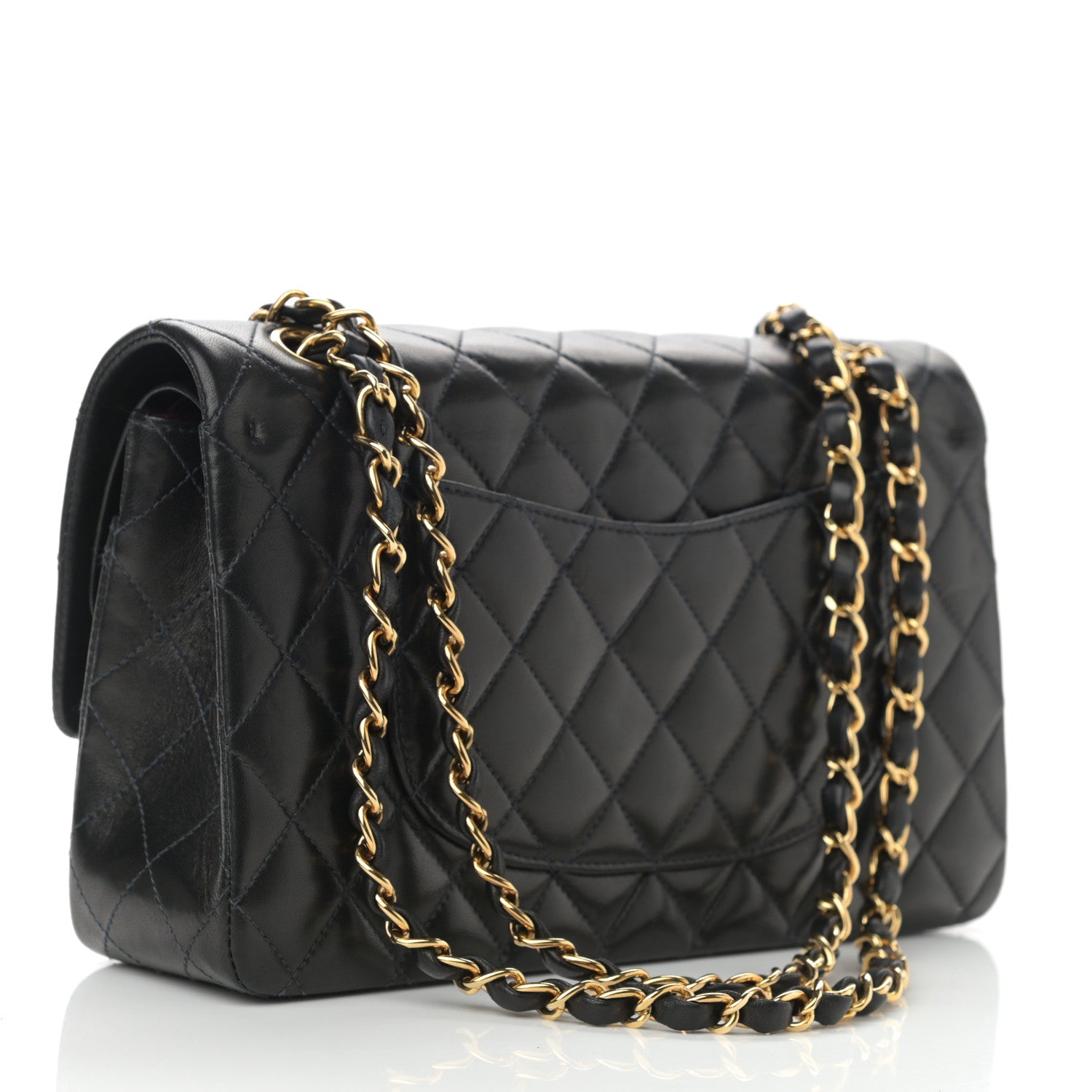 Chanel Lambskin Quilted Medium Double Flap Black 4 of 15