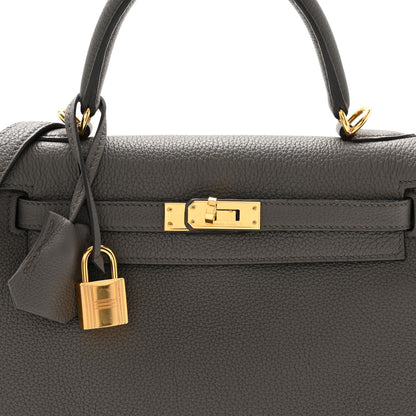 Hermes Togo Kelly Retourne 25 Etain 8 of 14