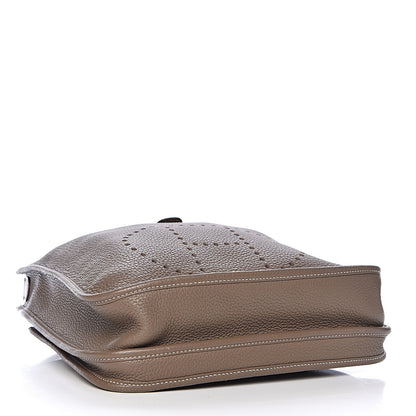 Hermes Taurillon Clemence Evelyne III PM Etoupe 4 of 11