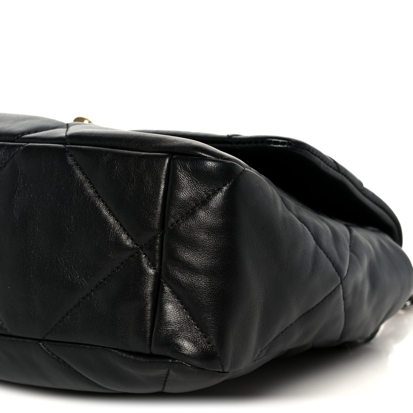 Lambskin Quilted Large Chanel 19 Flap Black