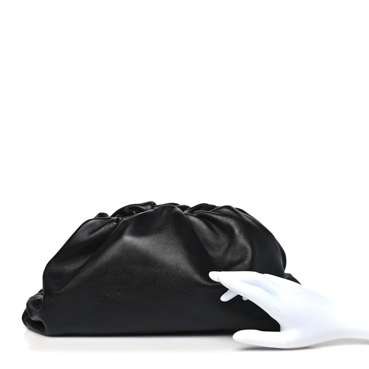 Bottega Veneta Smooth Butter Calf The Pouch Oversized Clutch Black 2 of 8