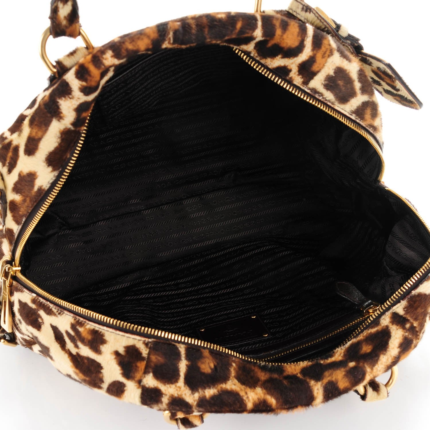 Prada Calf Hair Leopard Print Bauletto 5 of 8