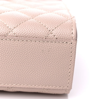 Saint Laurent Grain De Poudre Textured Mixed Matelasse Medium Triquilt Monogram Satchel Marble Pink 10 of 11