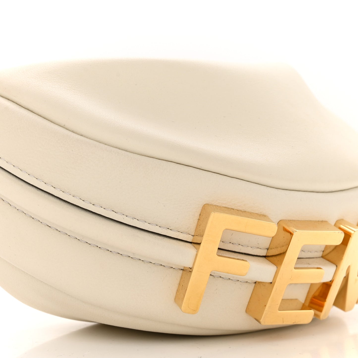 Vitello Grace Matte Nano Fendigraphy Hobo Charm White Ice