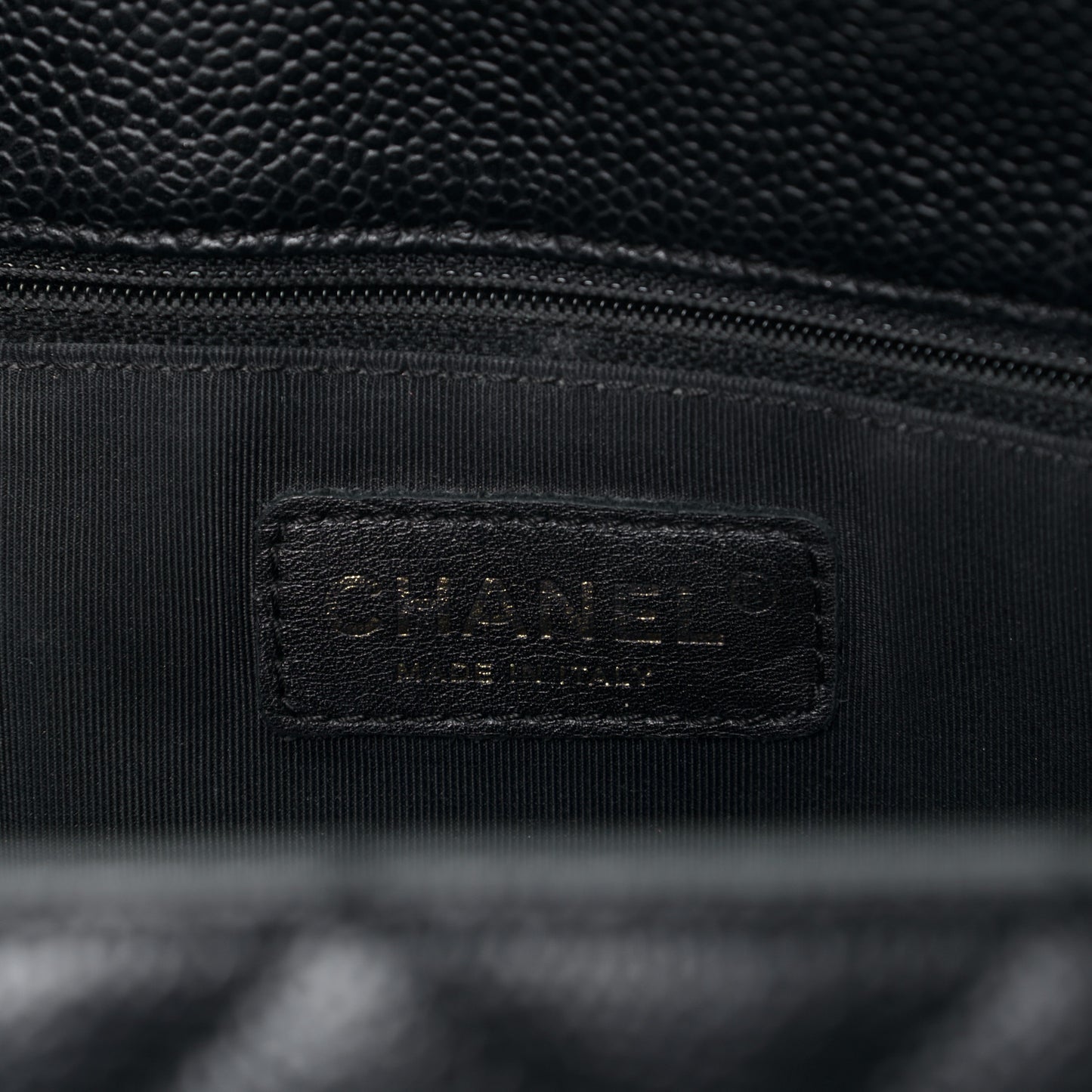 Caviar Quilted Grand Shopping Tote GST Black