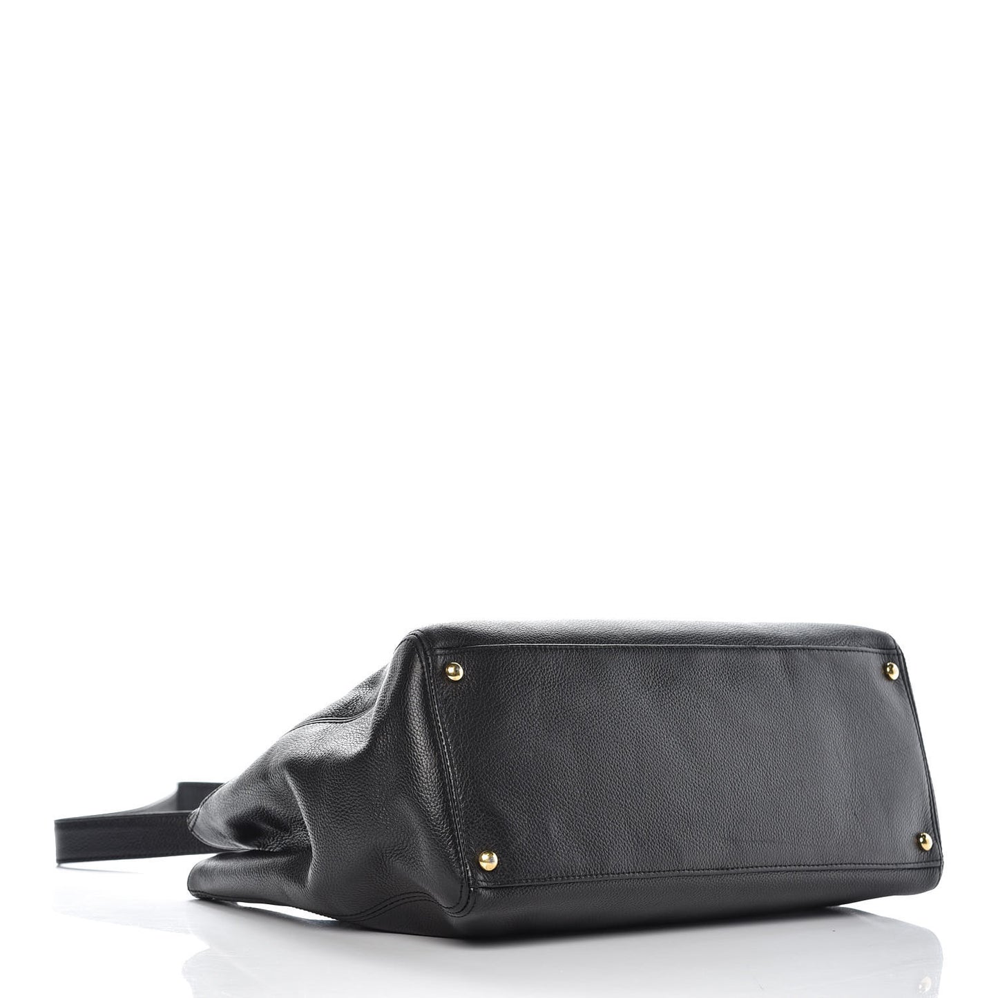 Calfskin Cerf Shopper Tote Black