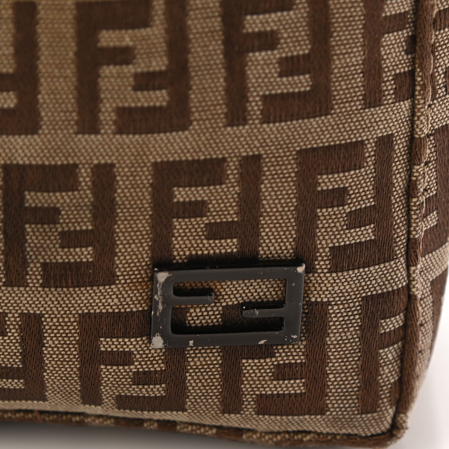 Fendi Zucchino Pochette Dark Brown 12 of 15
