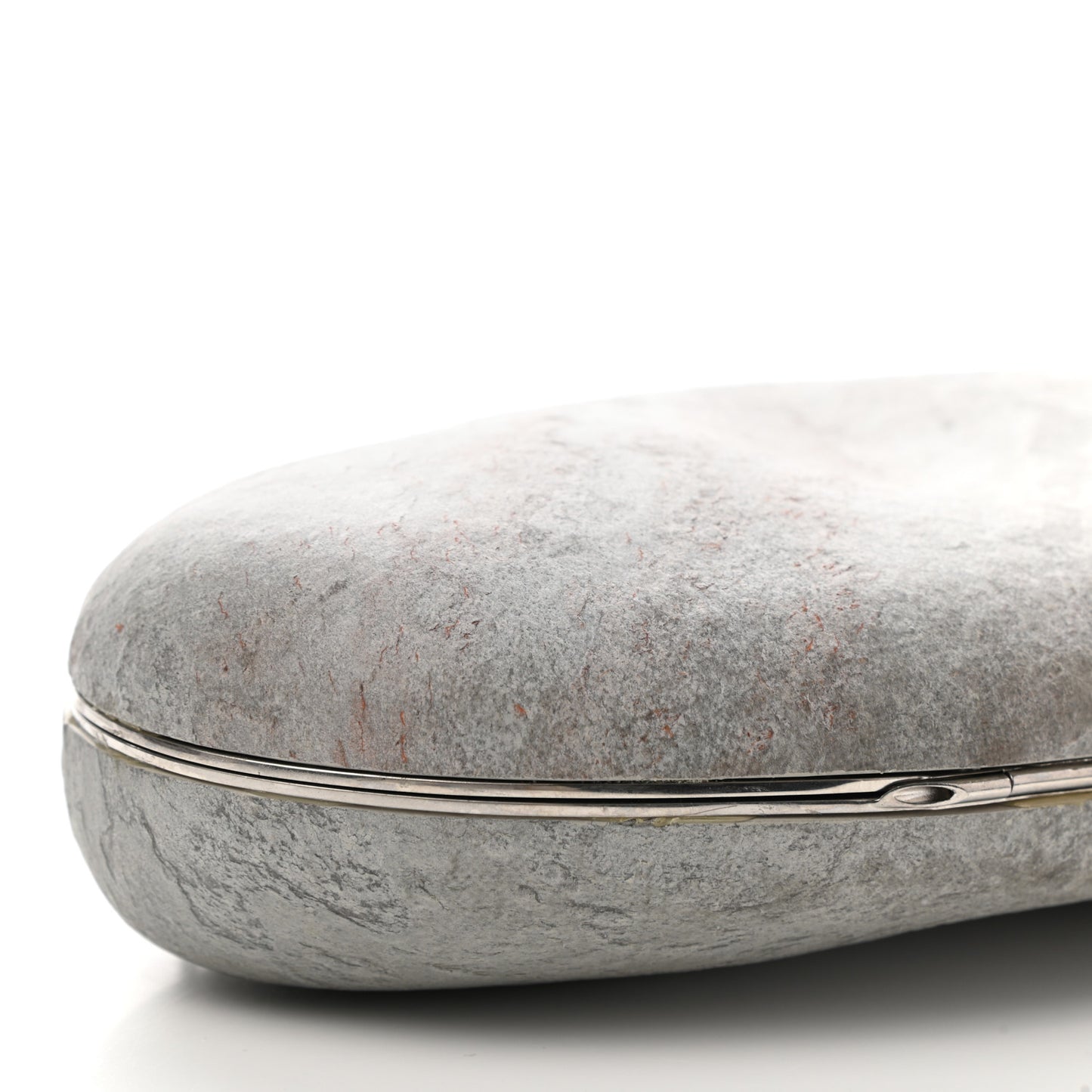 Pebble Rock Mini Chain Clutch Grey