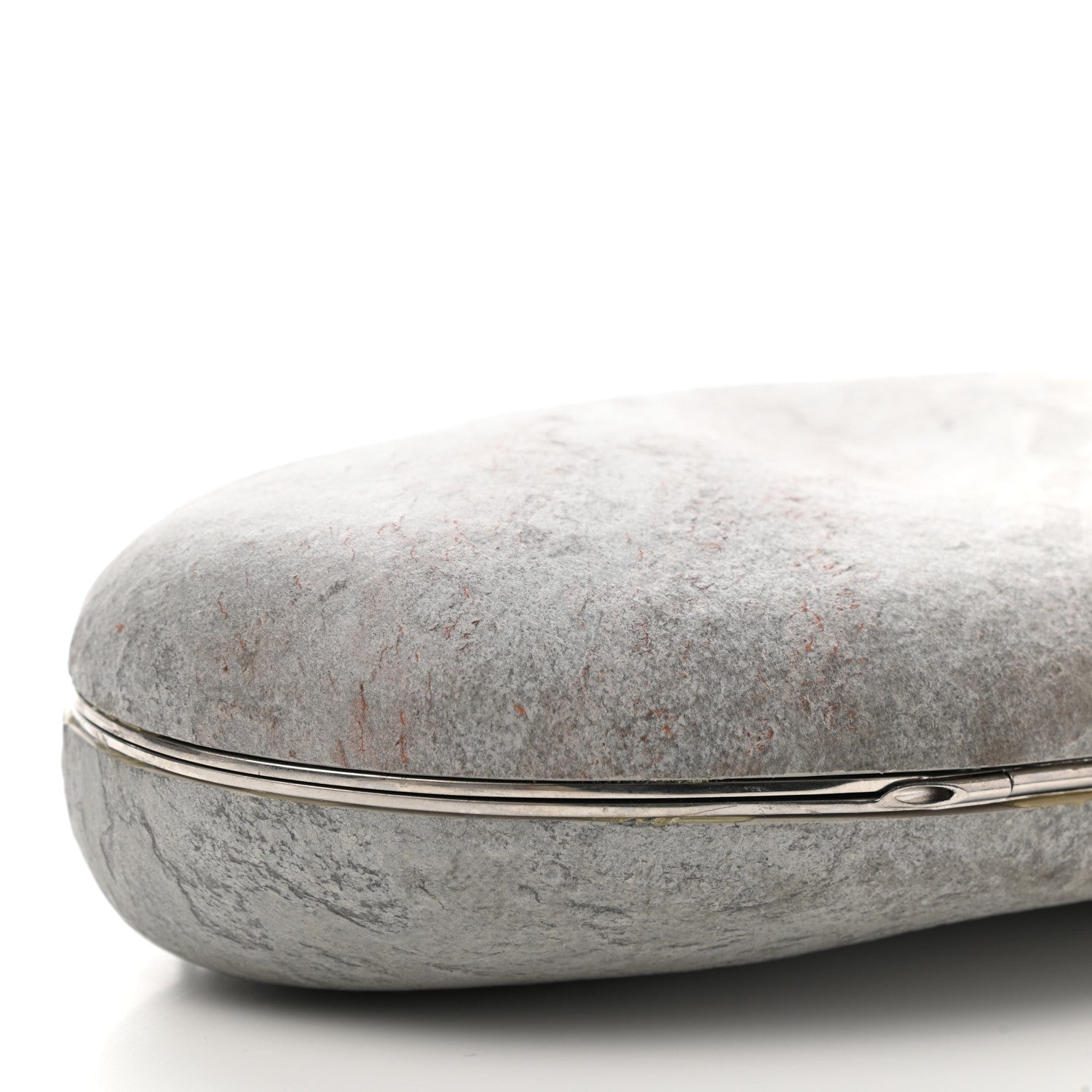 Bottega Veneta Pebble Rock Mini Chain Clutch Grey 9 of 11