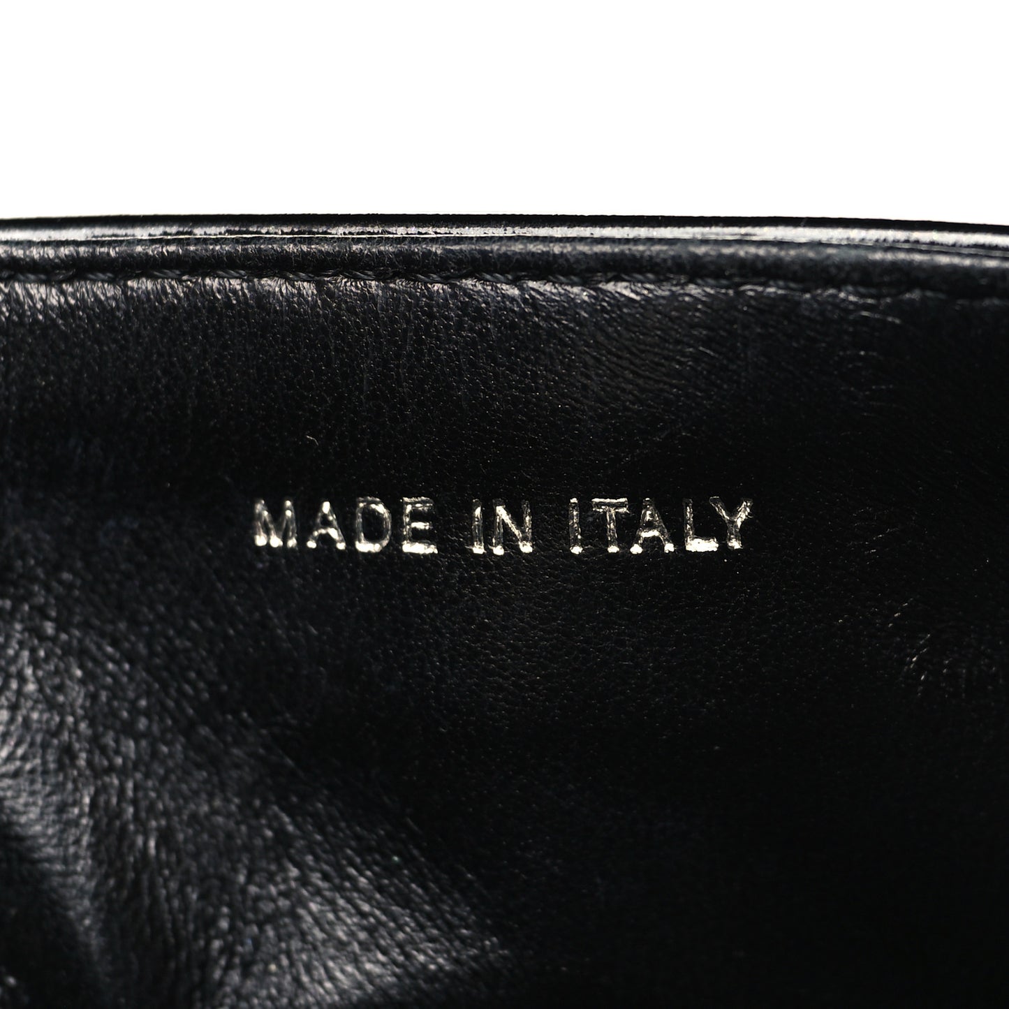 Patent Perforated Camellia East West Flap Black