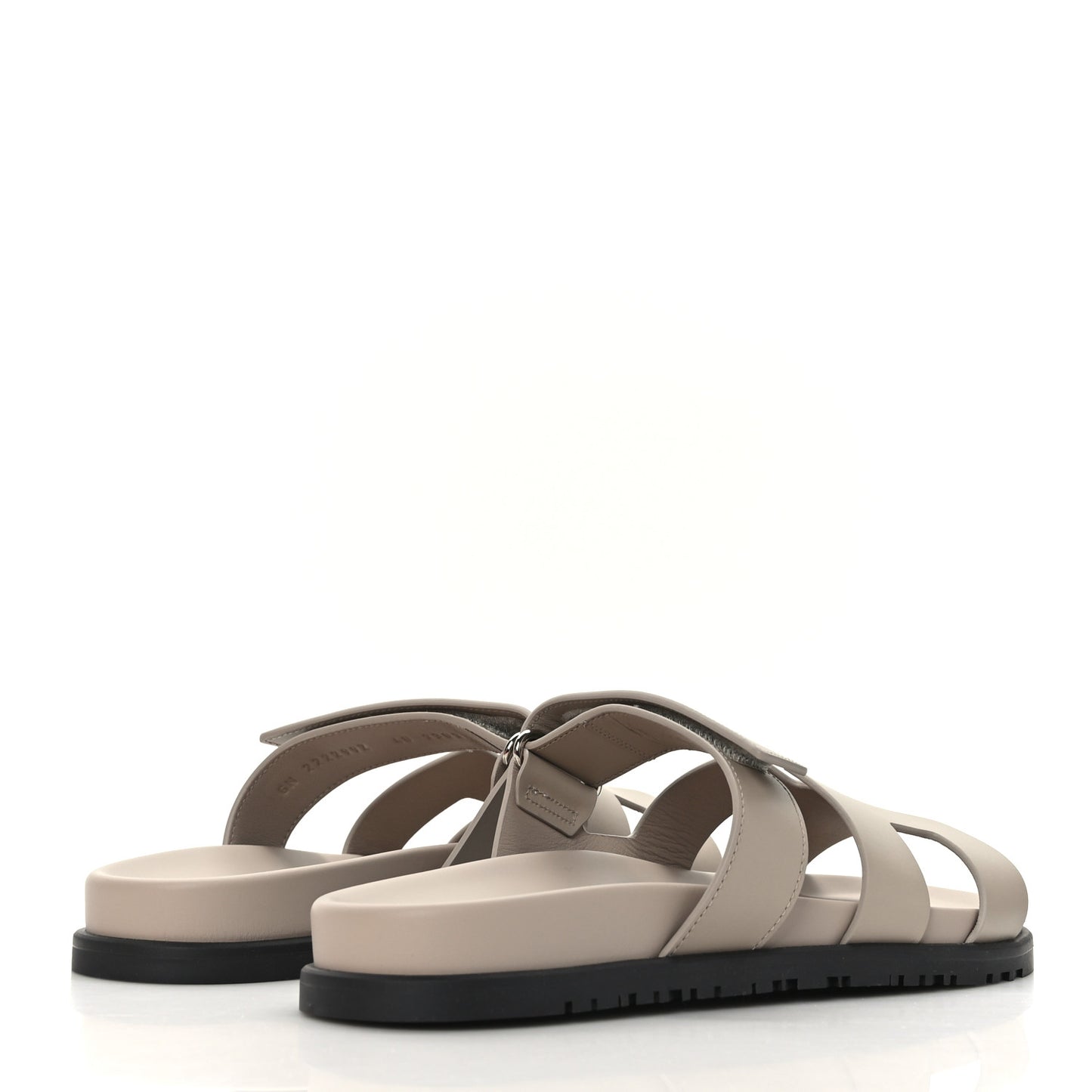 Calfskin Womens Chypre Sandals 40 Beige Mastic