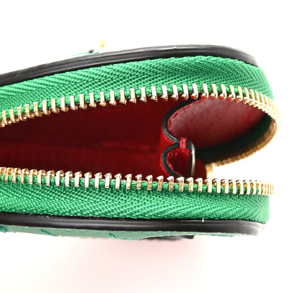 Gucci Textured Dollar Calfskin Retro Interlocking G Fruttini Strawberry Coin Case Bag Charm Key Holder 4 of 6