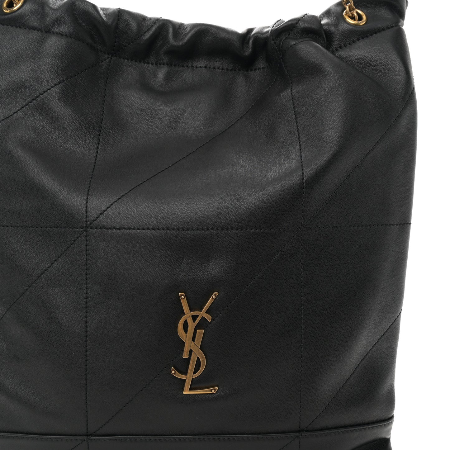 Lambskin Matelasse Monogram Medium Jamie 4.3 Pochon Black