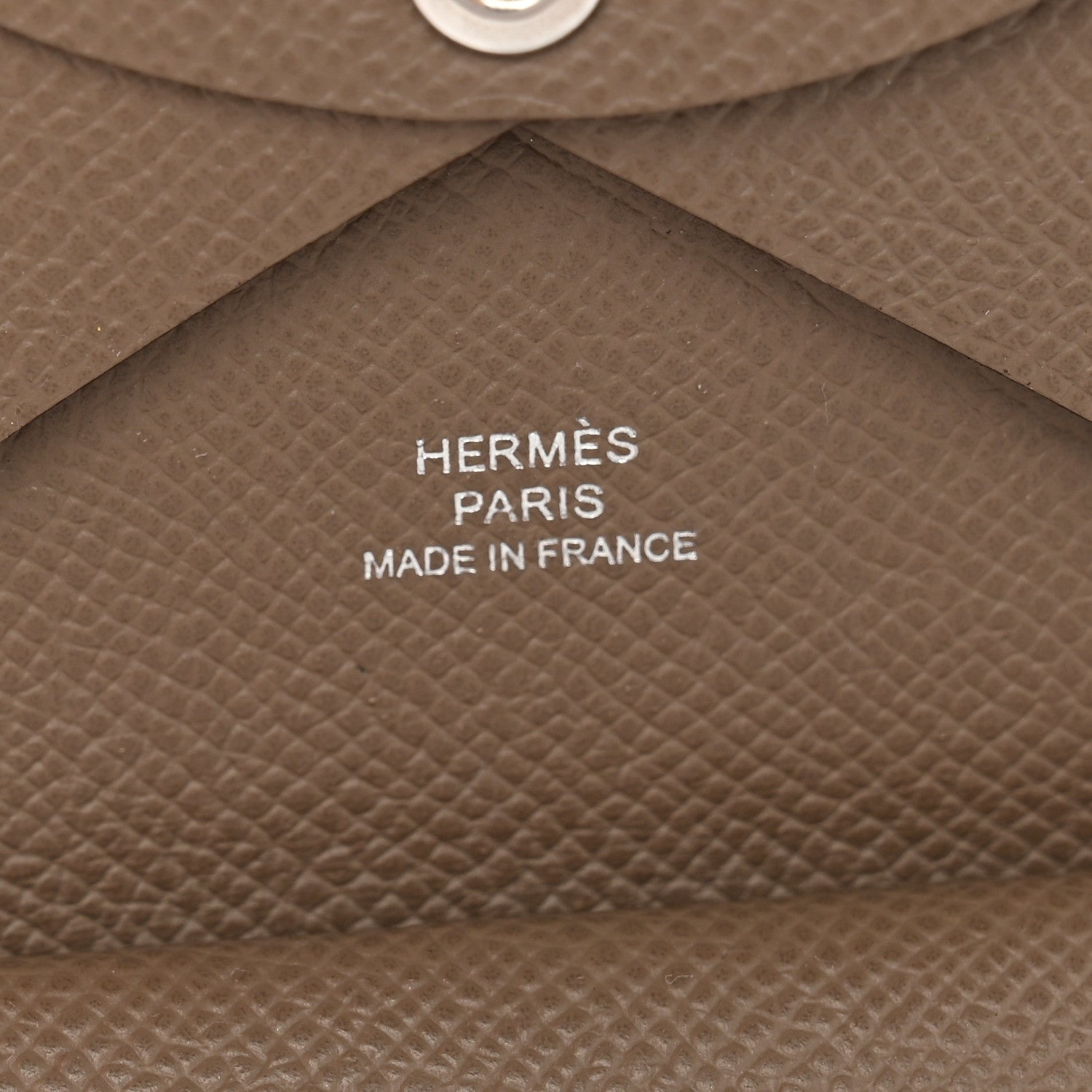 Hermes Epsom Calvi Duo Card Case Etoupe 6 of 8