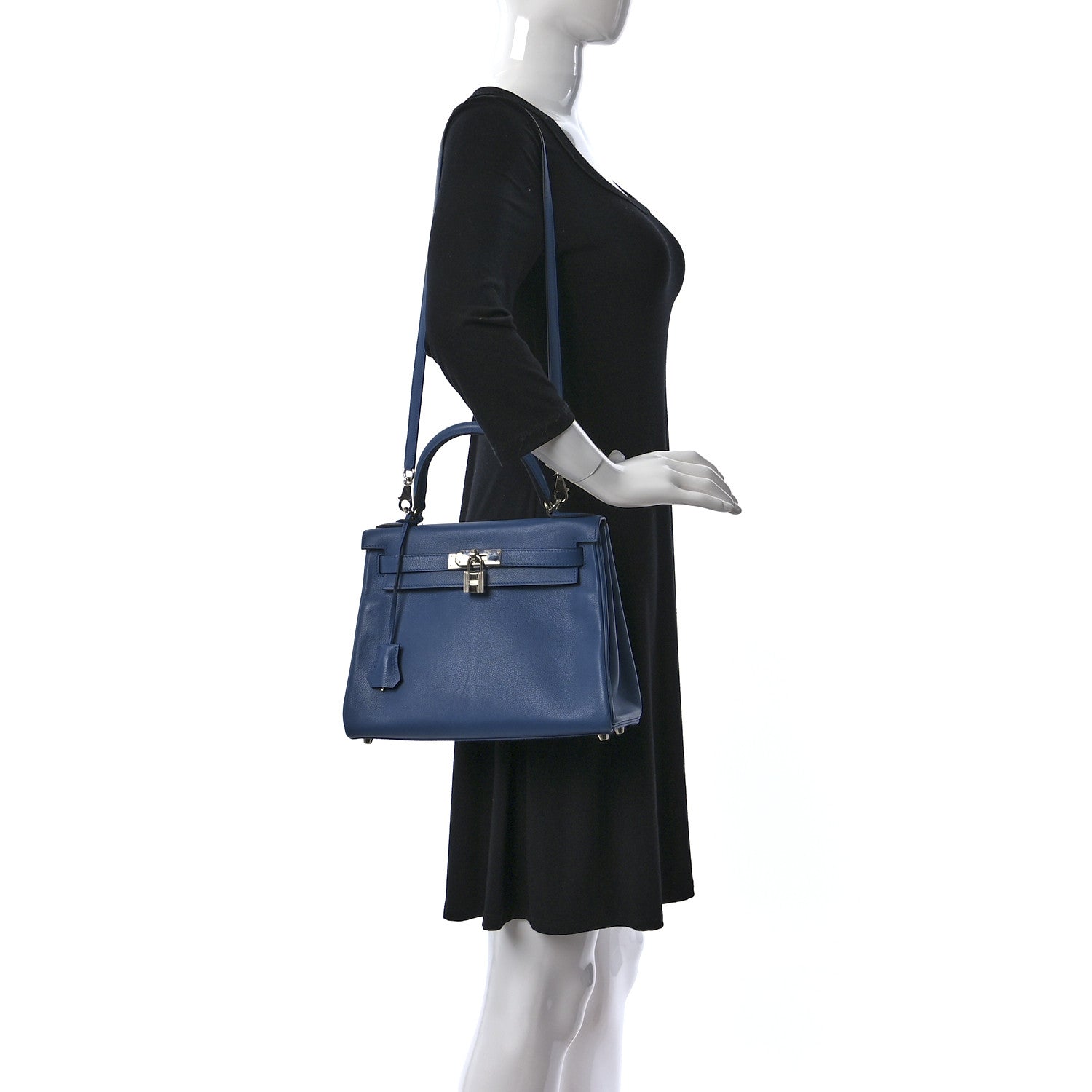 Hermes Evercolor Kelly Retourne 28 Bleu Azur 2 of 14