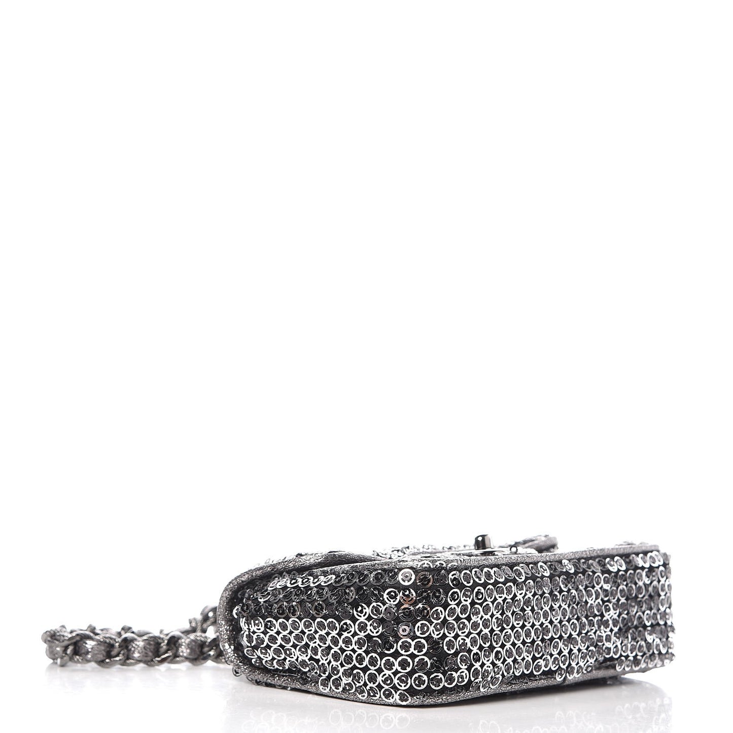 Sequin Micro Flap Dark Silver