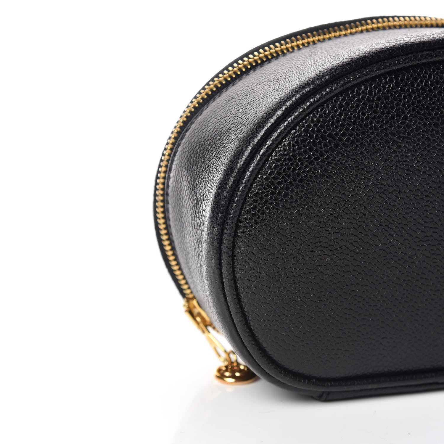 Chanel Caviar Round Jewelry Travel Case Black 6 of 11