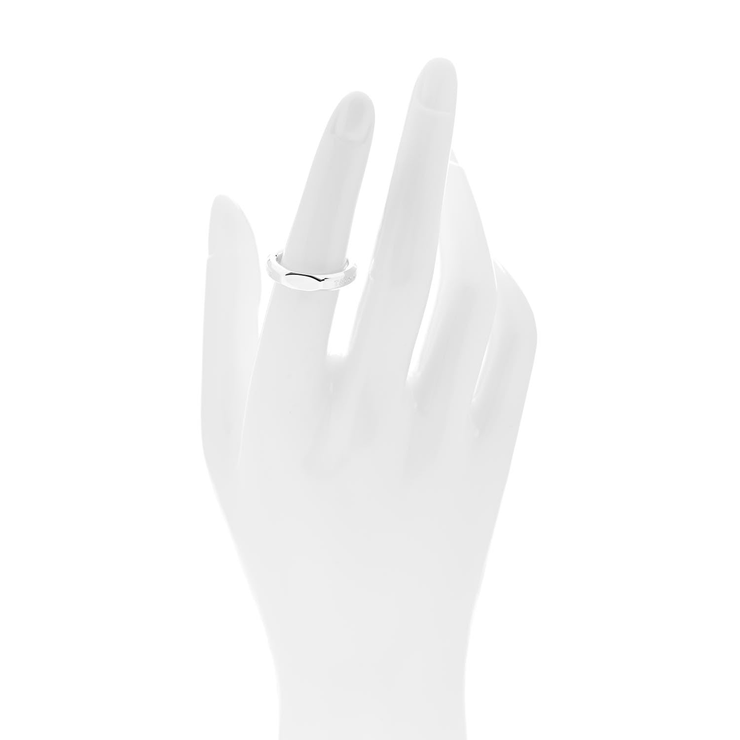 Tiffany Sterling Silver Makers Narrow Slice Ring 52 6 2 of 6