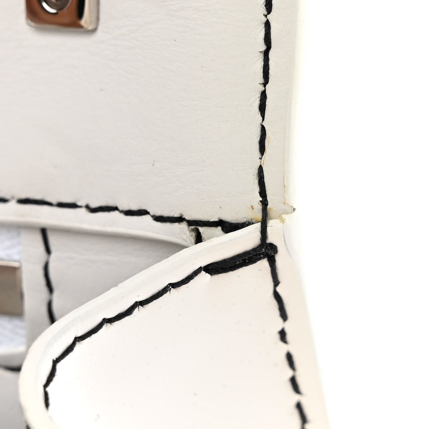 Calfskin Monogram Embossed Small TB Chain Bag Optic White