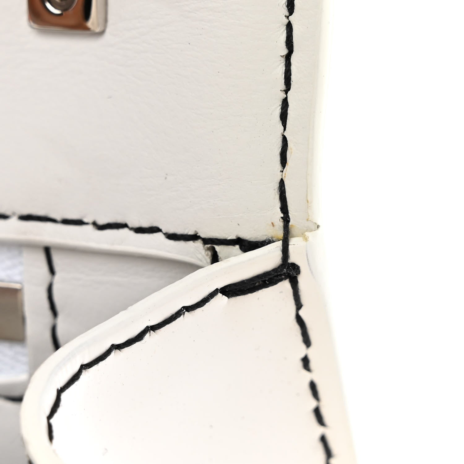 Burberry Calfskin Monogram Embossed Small TB Chain Bag Optic White 11 of 13