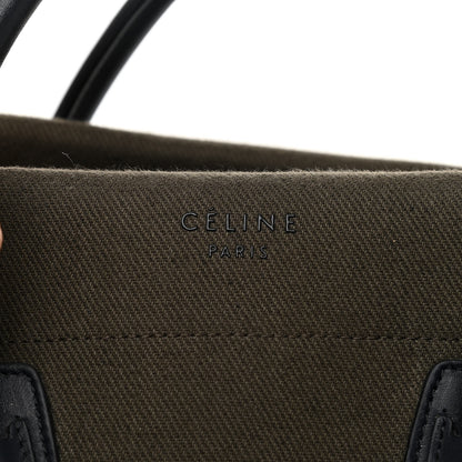 Celine Cotton Canvas Medium Phantom Luggage Olive 8 of 14
