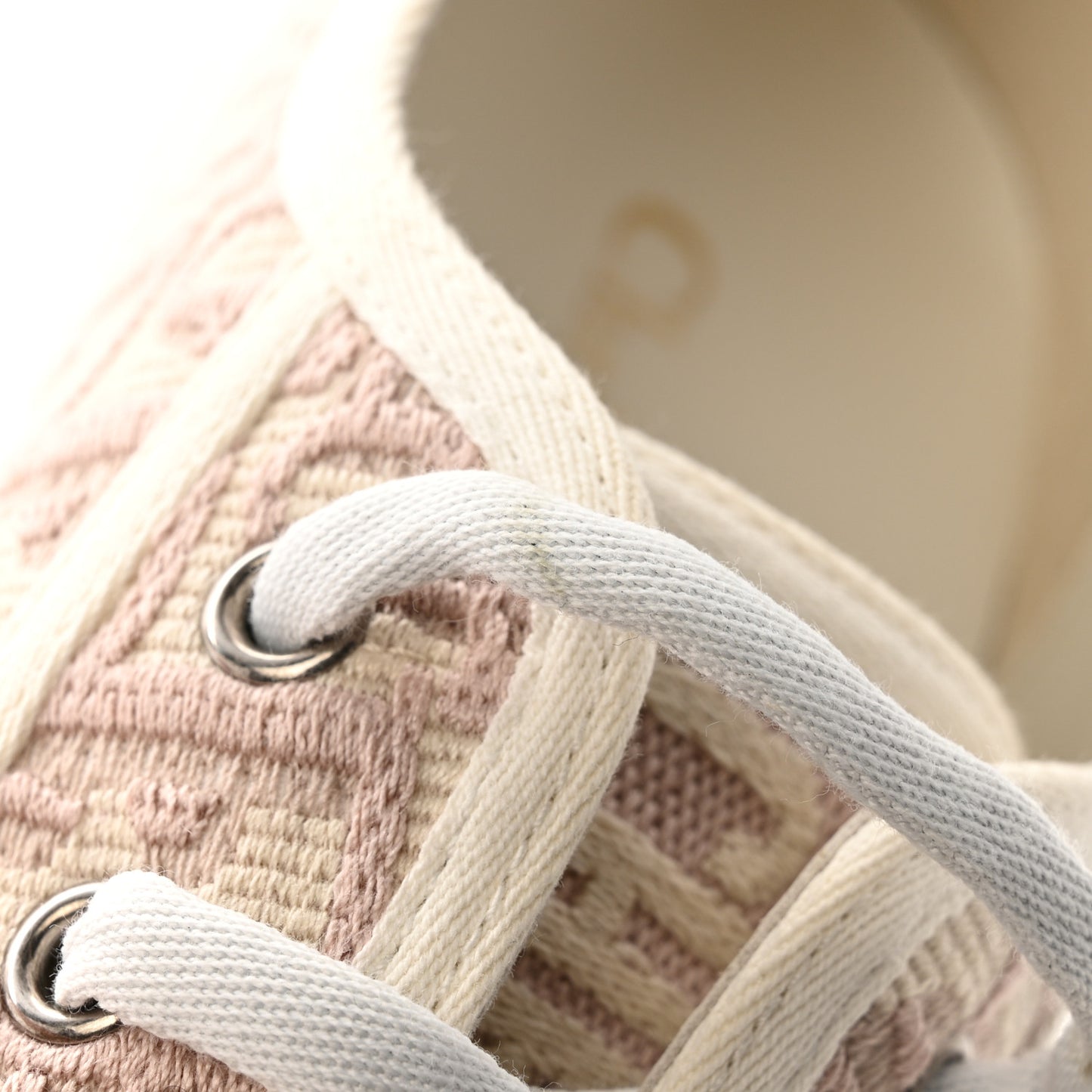 Canvas Oblique Walk'N'Dior Low Top Sneakers 38 Powder Nude